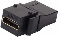 Модуль Keystone для настінних панелей і вставок/107AHMBK Угловий роз'єм HDMI, гніздо-гніздо, колір чорний