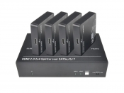 Monoprice, Inc (China для USA)/MP43960 Blackbird 4K 2x4 Splitter Extender Complete Solution Kit, 4K@60, HDMI 2.0, 18Gbps, HDR, HDMI-over-Ethernet Cat5e/6/7, 80m, POC, Downscaler, Optical/Analog Audio Extractor, RS232